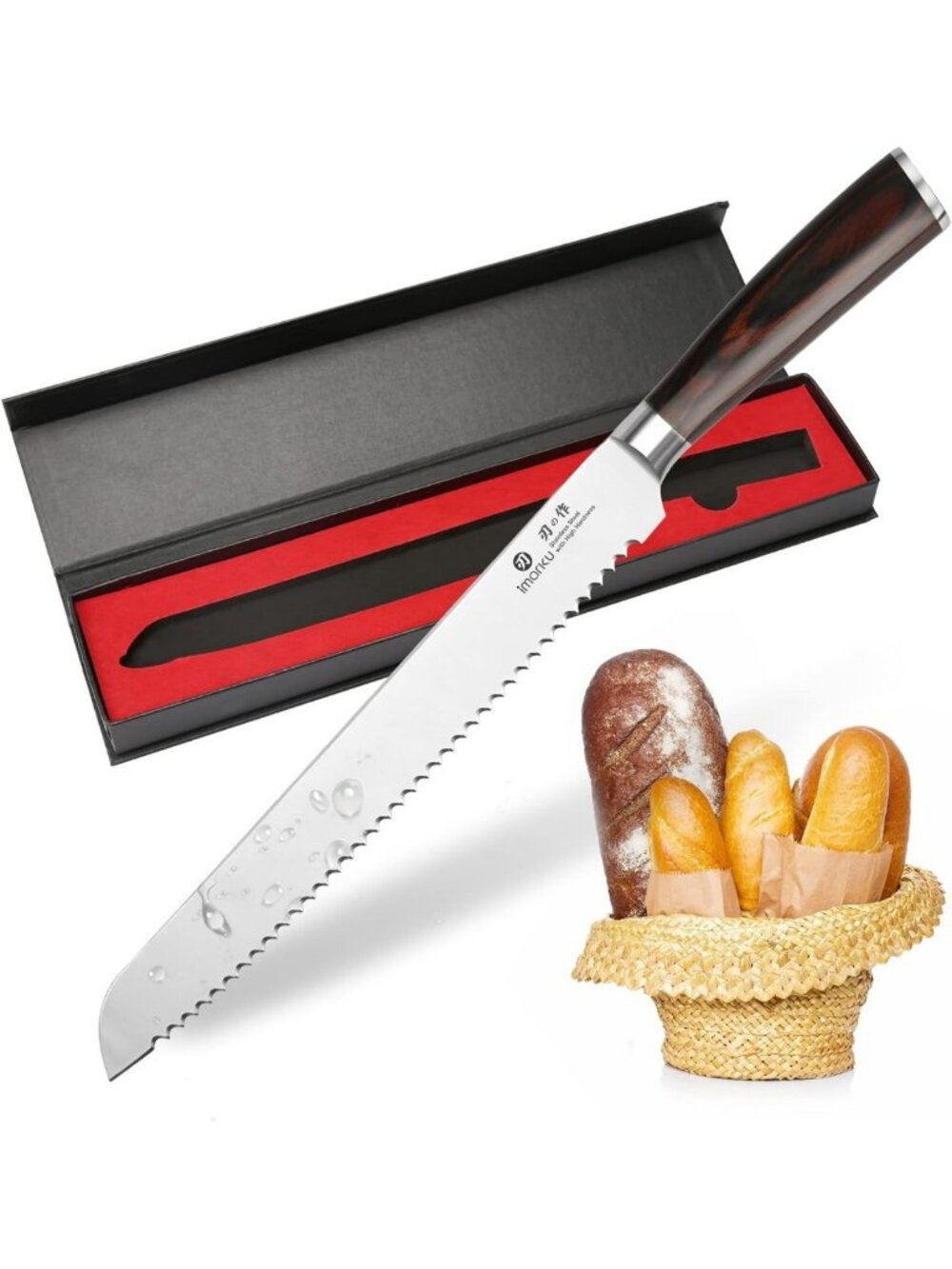 10" Professional German Bread Knife - Perfect for Homemade Slicing & Baking